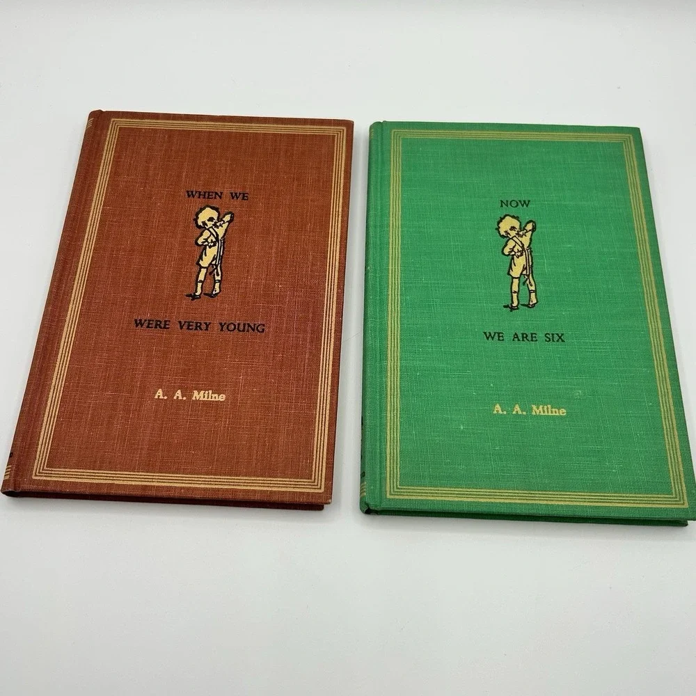 A.A. Milne When We Were Very Young Now We Are Six 1961 Hardcover 2 Book Set